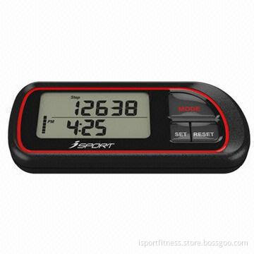 Calorie Digital Multi-functional Pedometer with CE, RoHS, FCC Marks, Made of Plastic